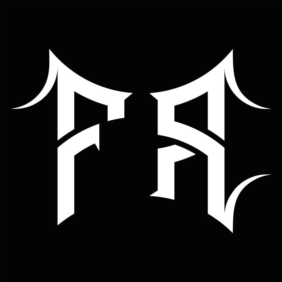 fr-Logo-Monogramm mit abstrakter Form-Design-Vorlage vektor