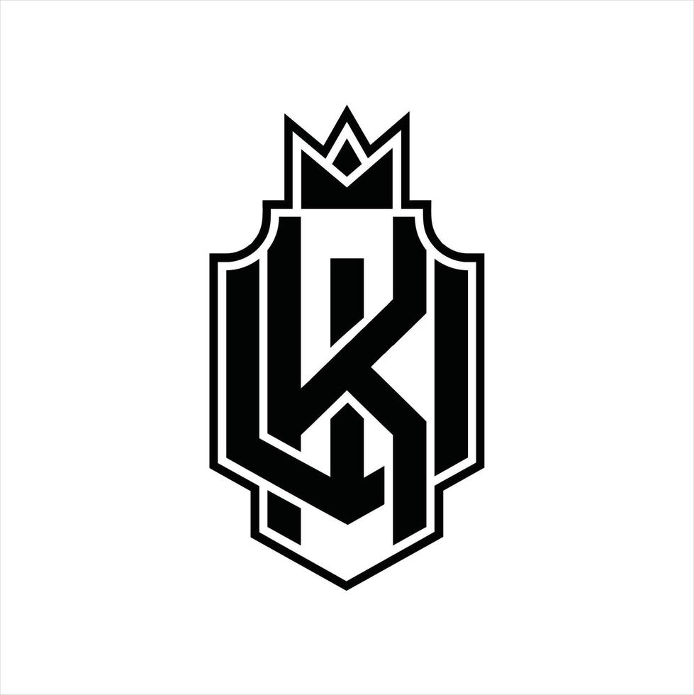 kw logotyp monogram design mall vektor