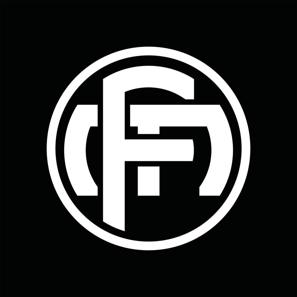 FM-Logo-Monogramm-Designvorlage vektor