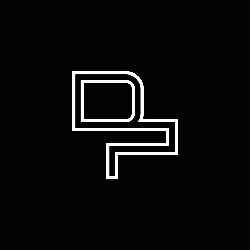 dp-Logo-Monogramm mit Linienstil-Designvorlage vektor