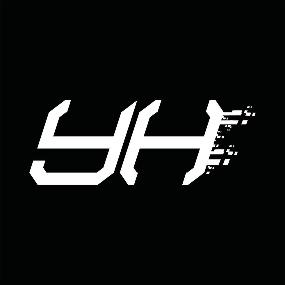 yh-Logo-Monogramm abstrakte Geschwindigkeitstechnologie-Designvorlage vektor