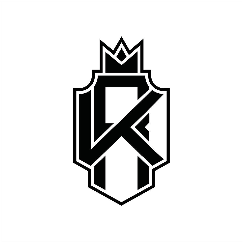 rk-Logo-Monogramm-Designvorlage vektor