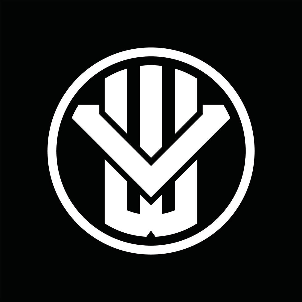 wv logotyp monogram design mall vektor