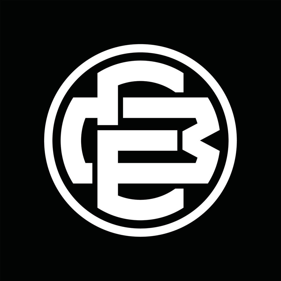 eb logotyp monogram design mall vektor