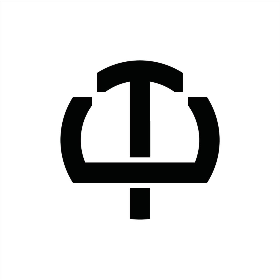 tw logotyp monogram design mall vektor