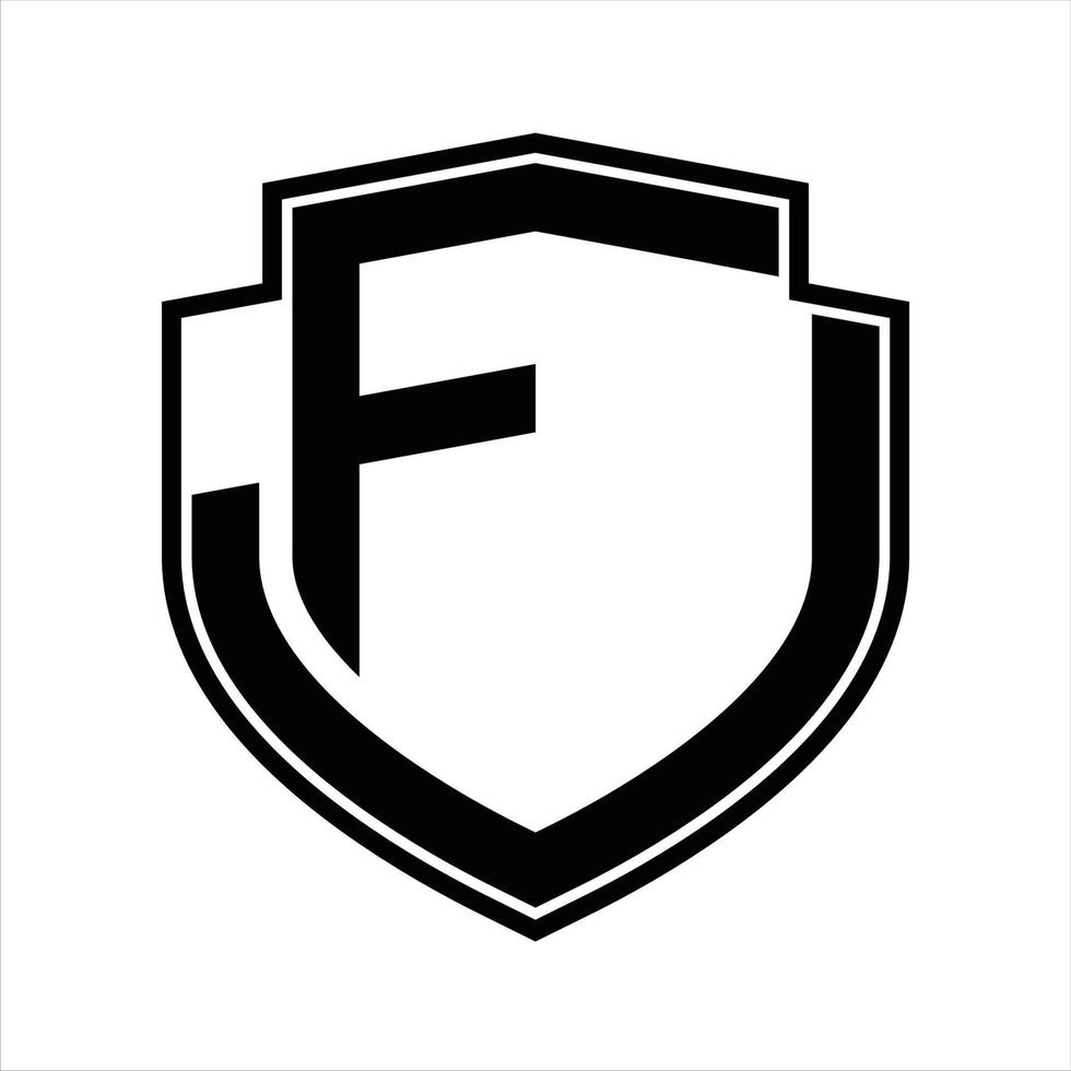 fj logo monogramm vintage designvorlage vektor