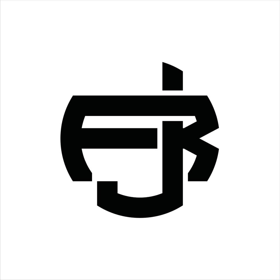 jr logotyp monogram design mall vektor