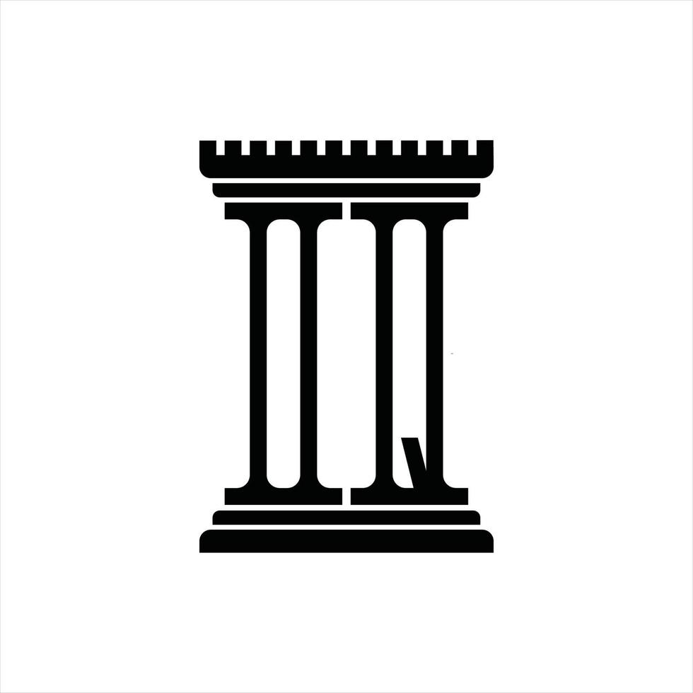 oq-Logo-Monogramm mit Designvorlage in Säulenform vektor