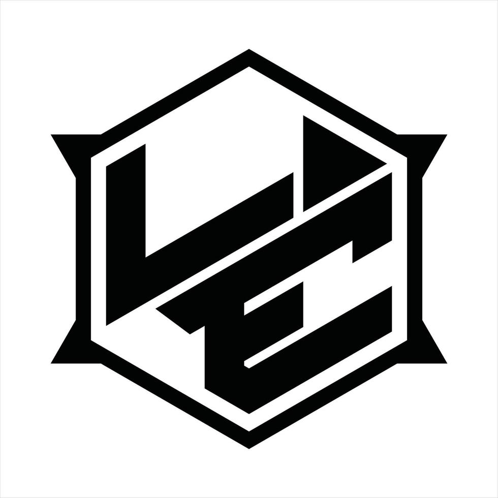 le-Logo-Monogramm-Design-Vorlage vektor