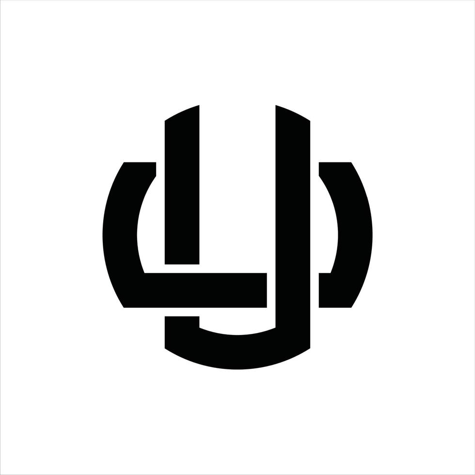 U u logotyp monogram design mall vektor