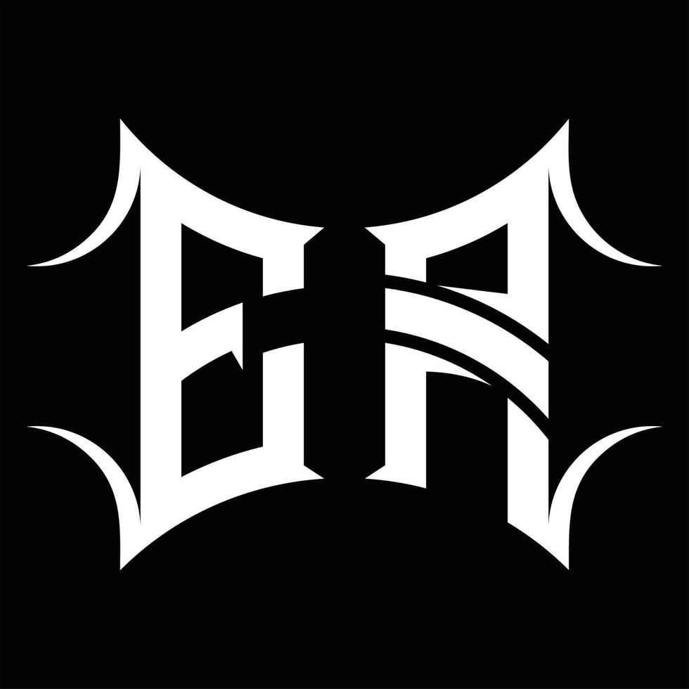EA-Logo-Monogramm mit abstrakter Form-Design-Vorlage vektor