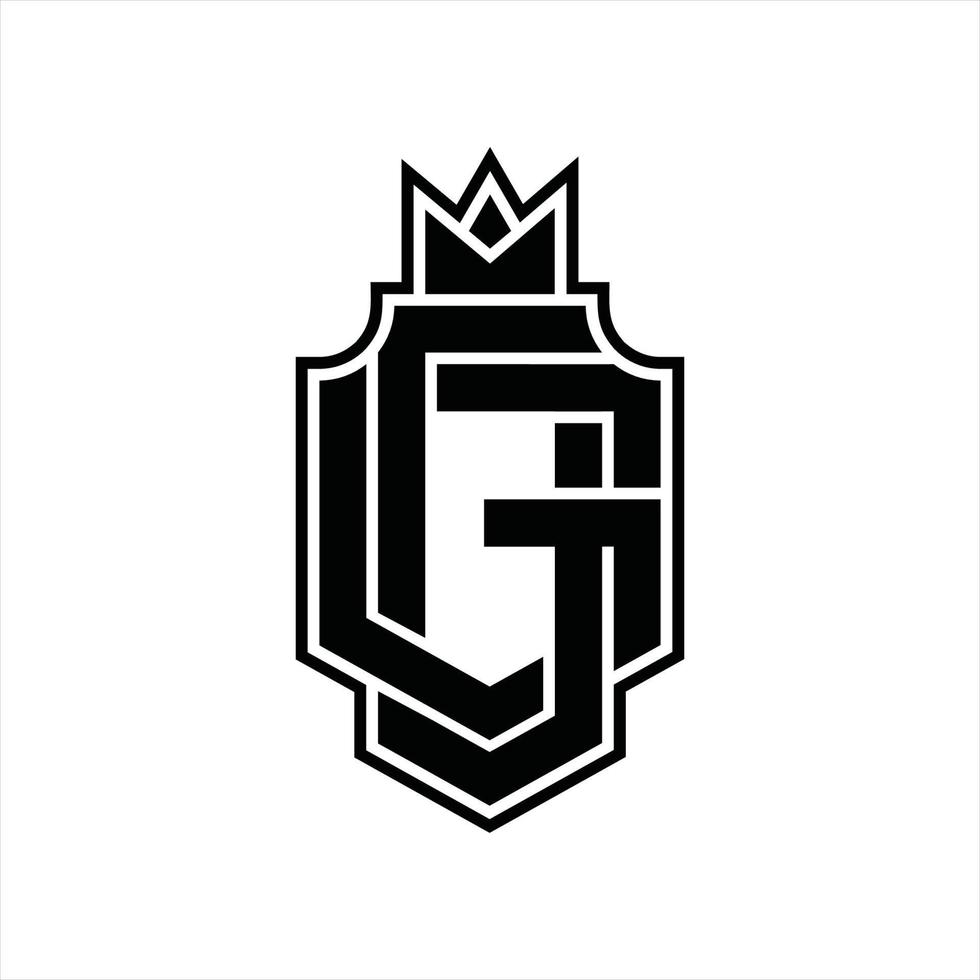gg-Logo-Monogramm-Designvorlage vektor
