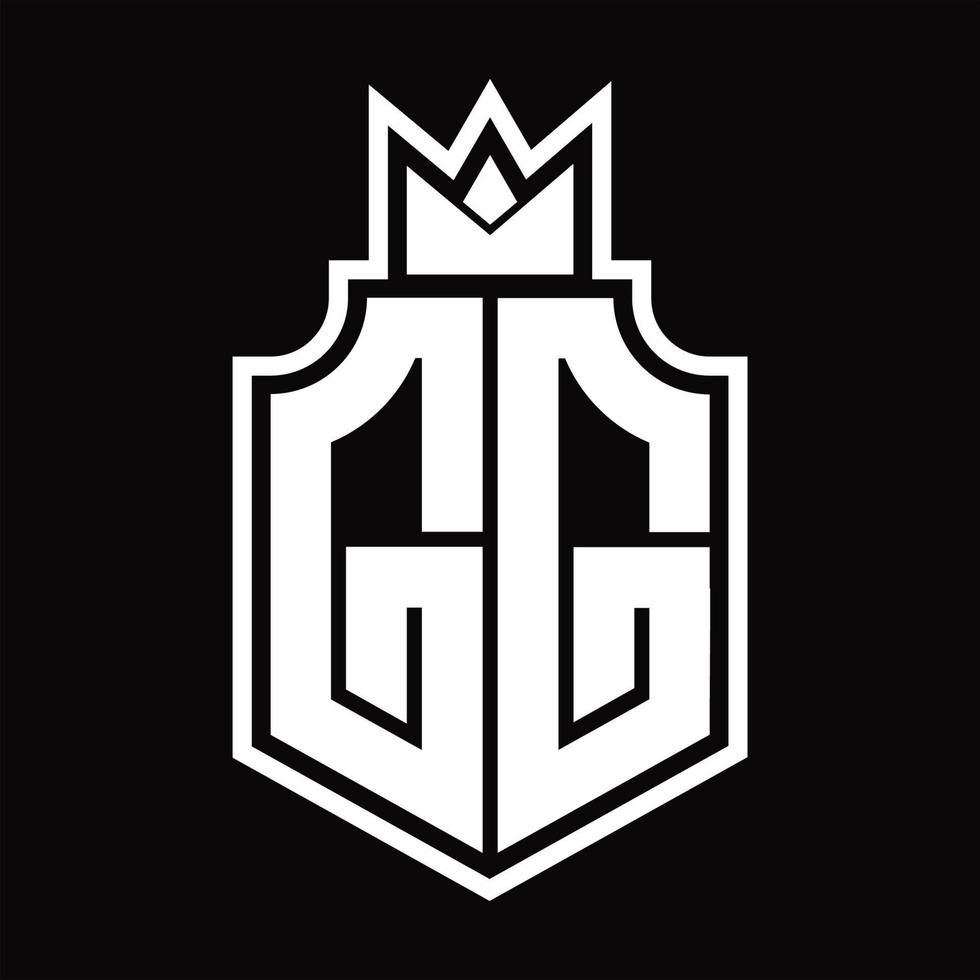 gg-Logo-Monogramm-Designvorlage vektor