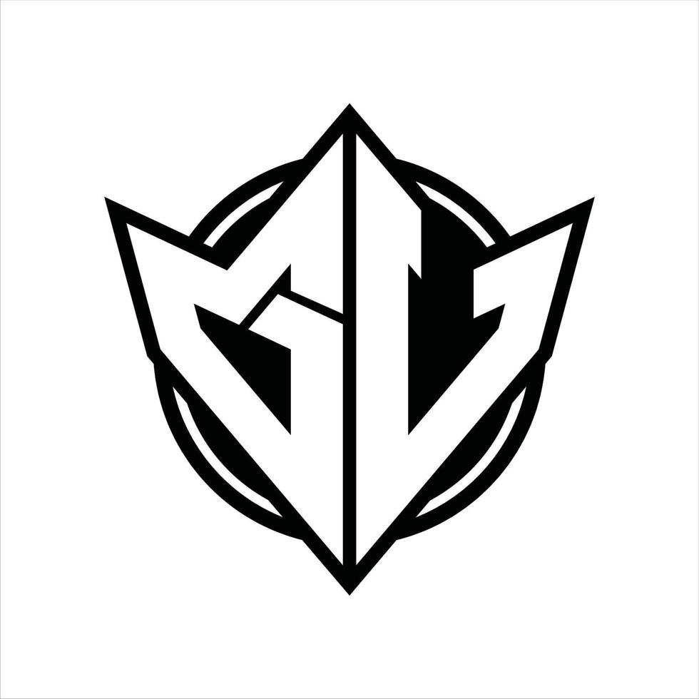 gu-Logo-Monogramm-Design-Vorlage vektor