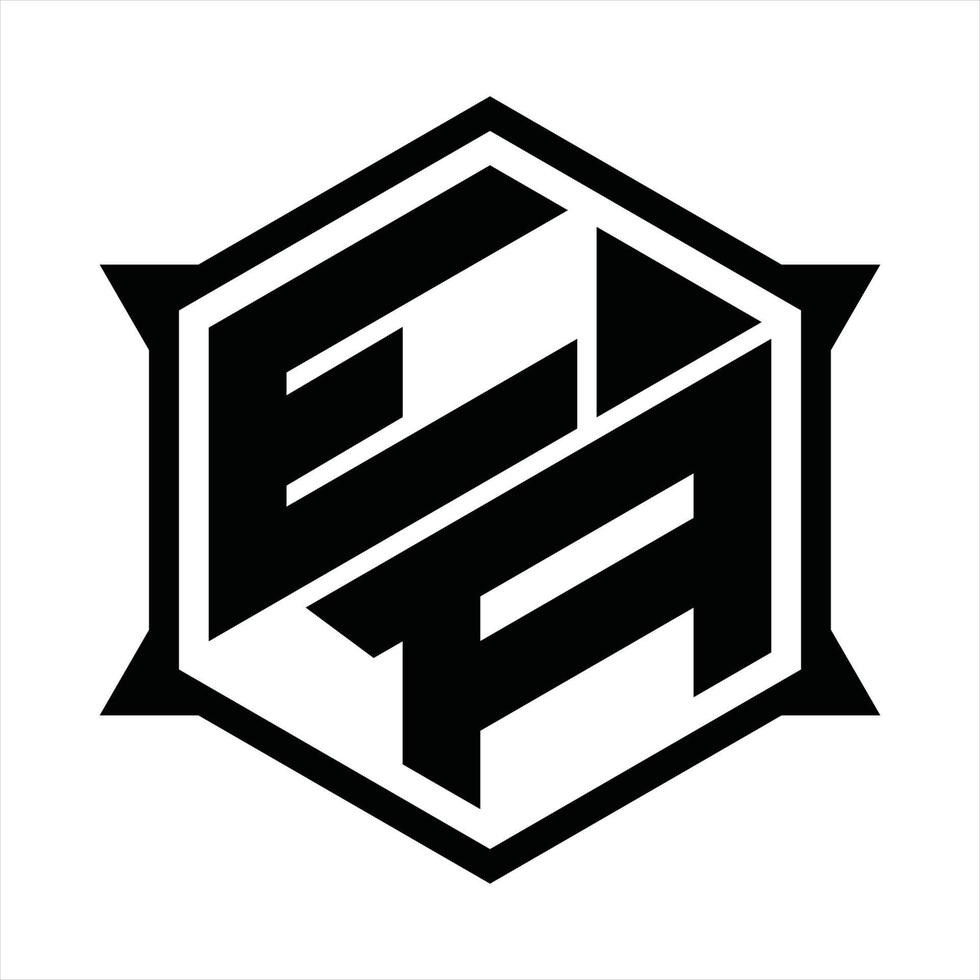 EA-Logo-Monogramm-Designvorlage vektor