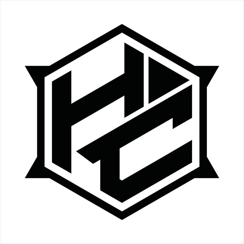 hc-Logo-Monogramm-Design-Vorlage vektor