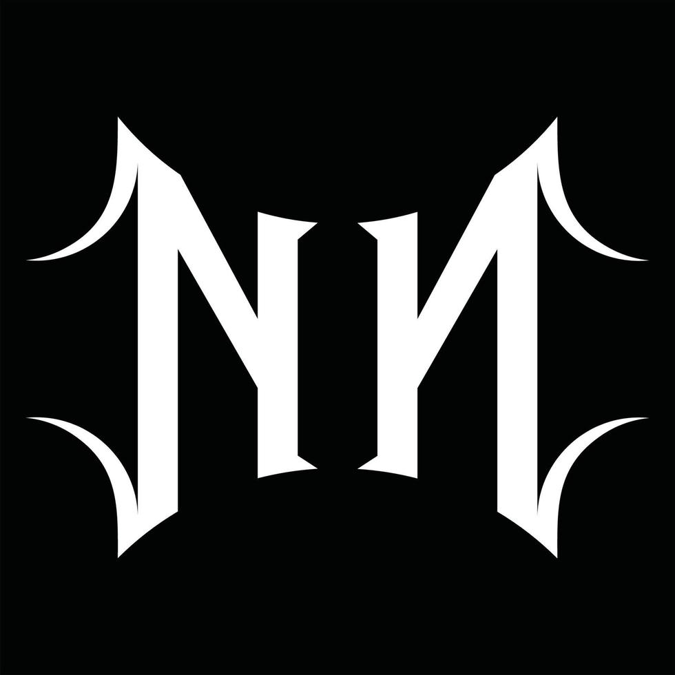 nn-Logo-Monogramm mit abstrakter Form-Design-Vorlage vektor