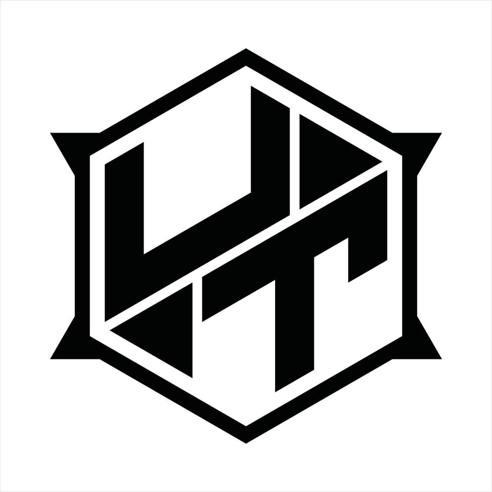 ut-Logo-Monogramm-Design-Vorlage vektor