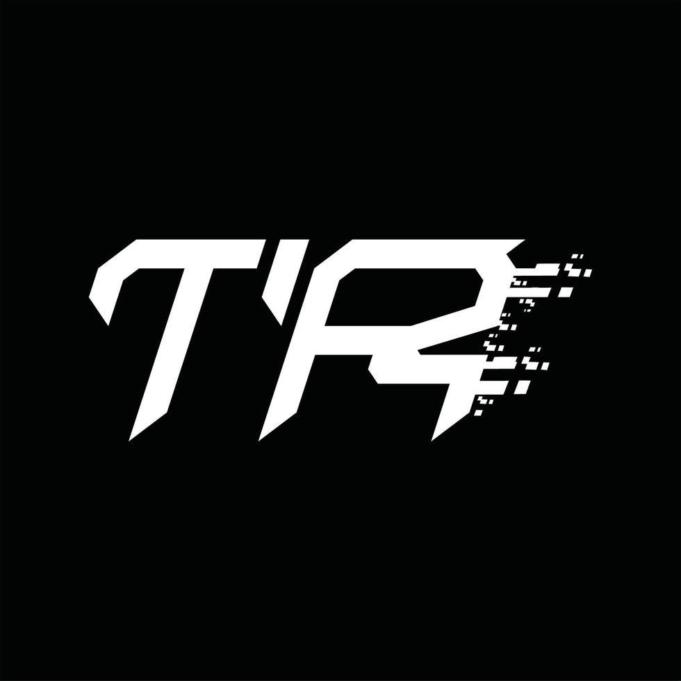 tr logotyp monogram abstrakt hastighet teknologi design mall vektor