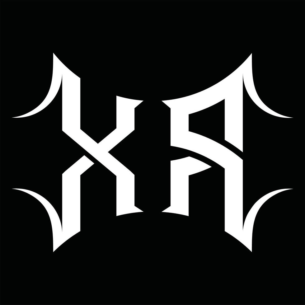 xr-Logo-Monogramm mit abstrakter Form-Design-Vorlage vektor