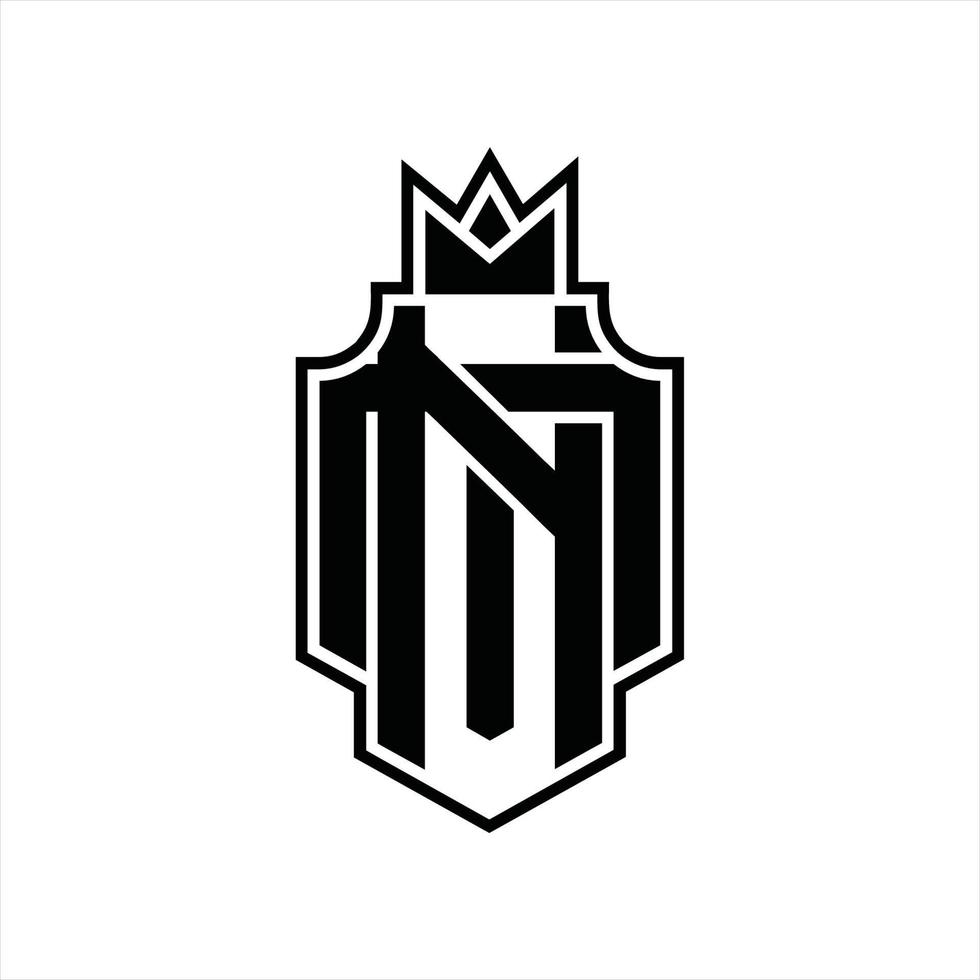 nm-Logo-Monogramm-Designvorlage vektor