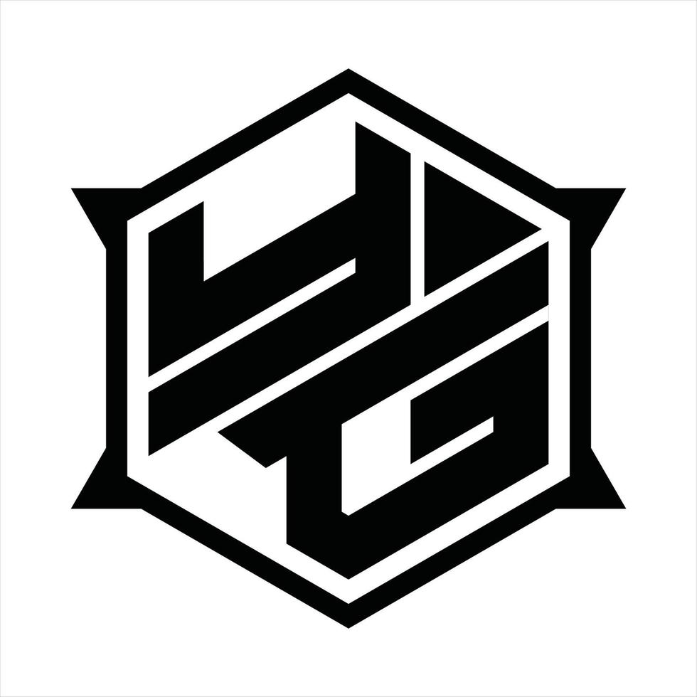 yg-Logo-Monogramm-Designvorlage vektor