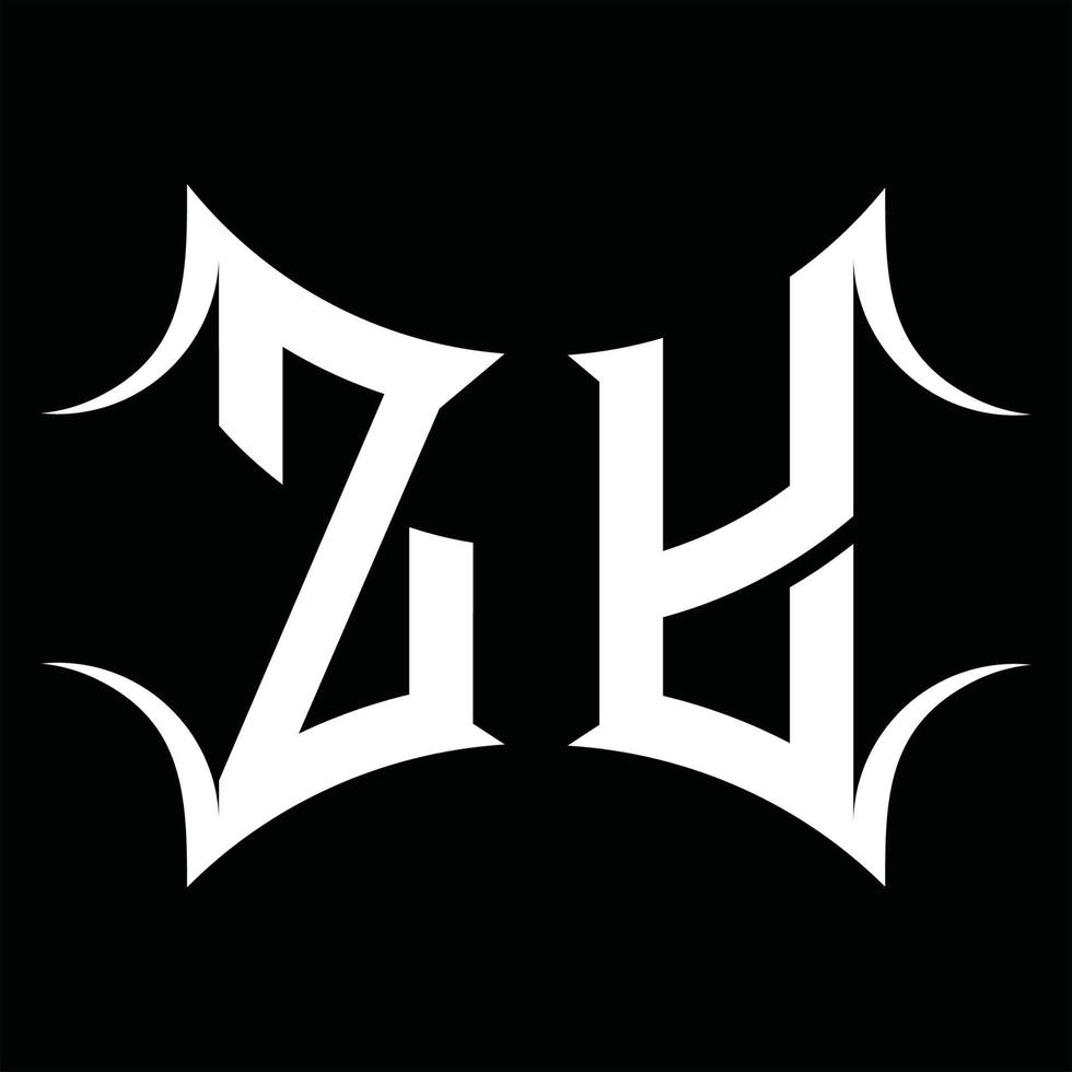 zy-Logo-Monogramm mit abstrakter Form-Design-Vorlage vektor