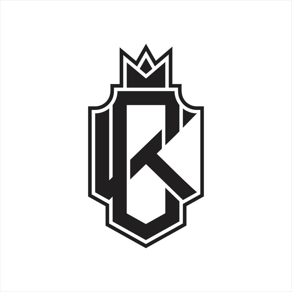 ck logotyp monogram design mall vektor