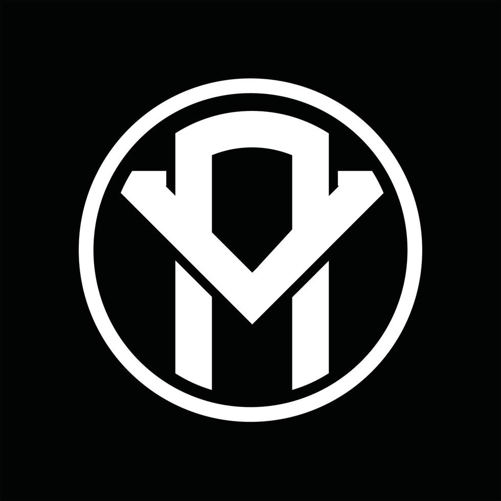 AV logotyp monogram design mall vektor