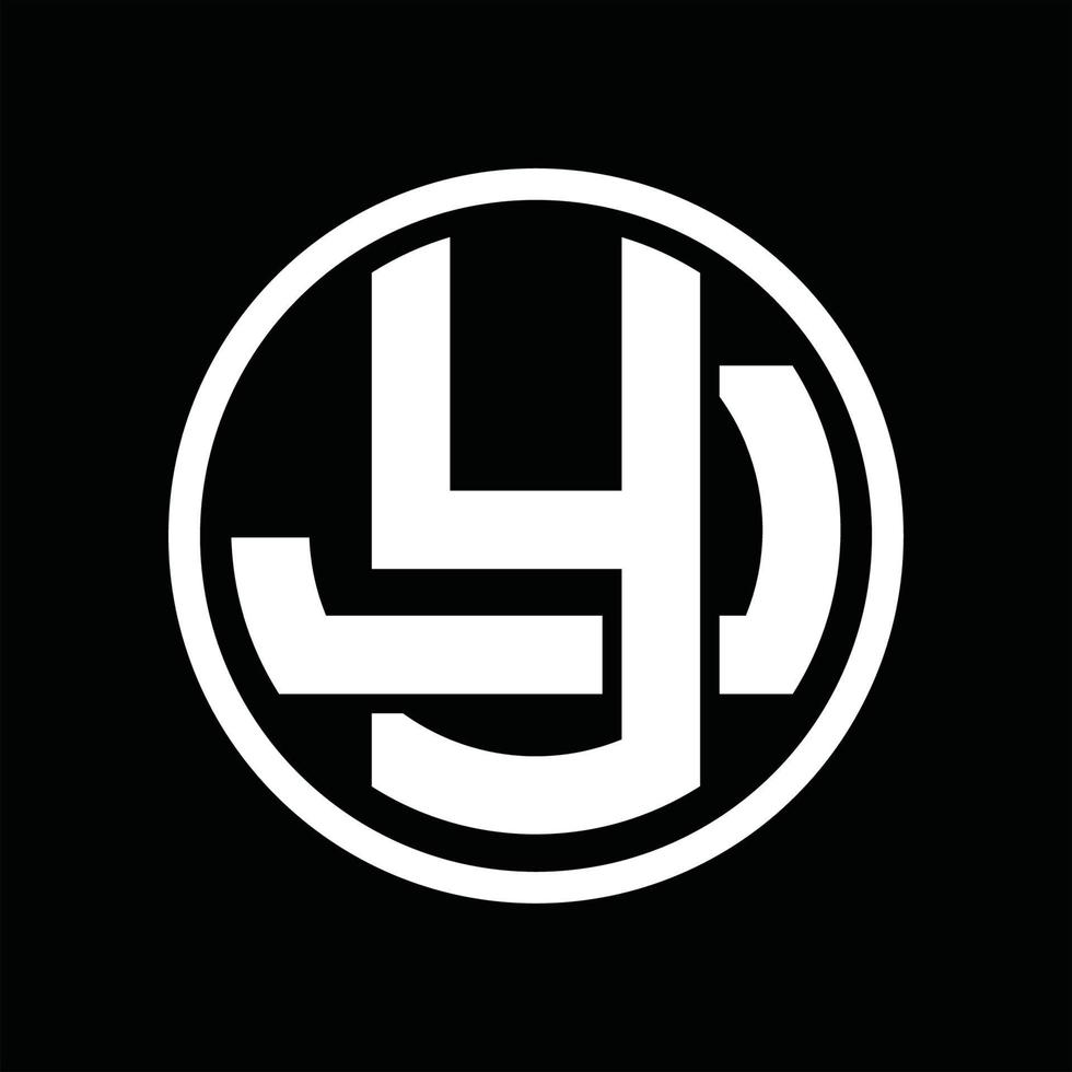 yj-Logo-Monogramm-Designvorlage vektor