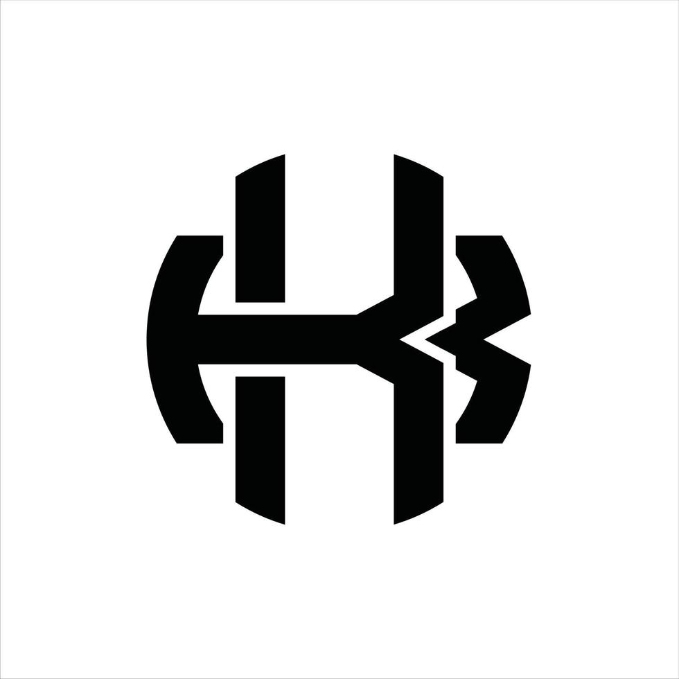 kk-Logo-Monogramm-Designvorlage vektor