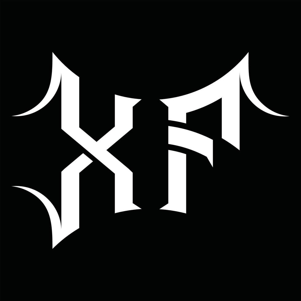 xf-Logo-Monogramm mit abstrakter Form-Design-Vorlage vektor