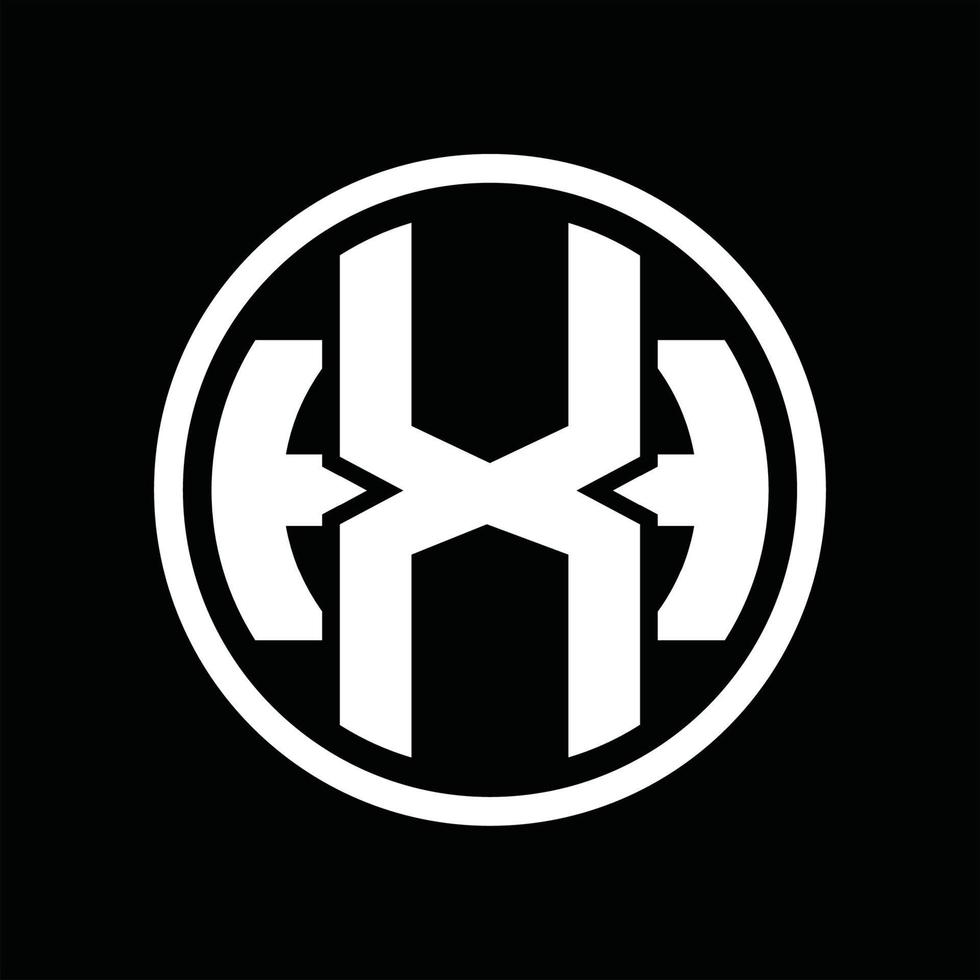 xh-Logo-Monogramm-Designvorlage vektor