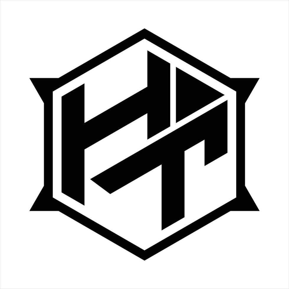 ht-Logo-Monogramm-Designvorlage vektor