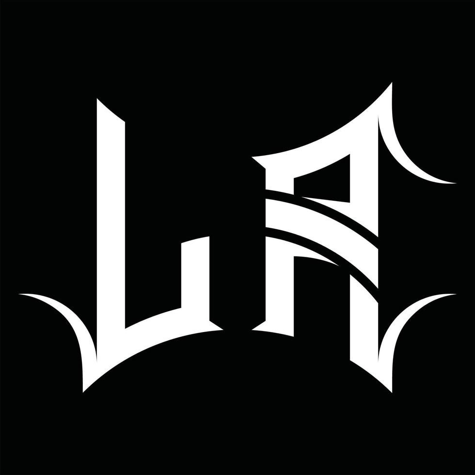 la-Logo-Monogramm mit abstrakter Form-Design-Vorlage vektor