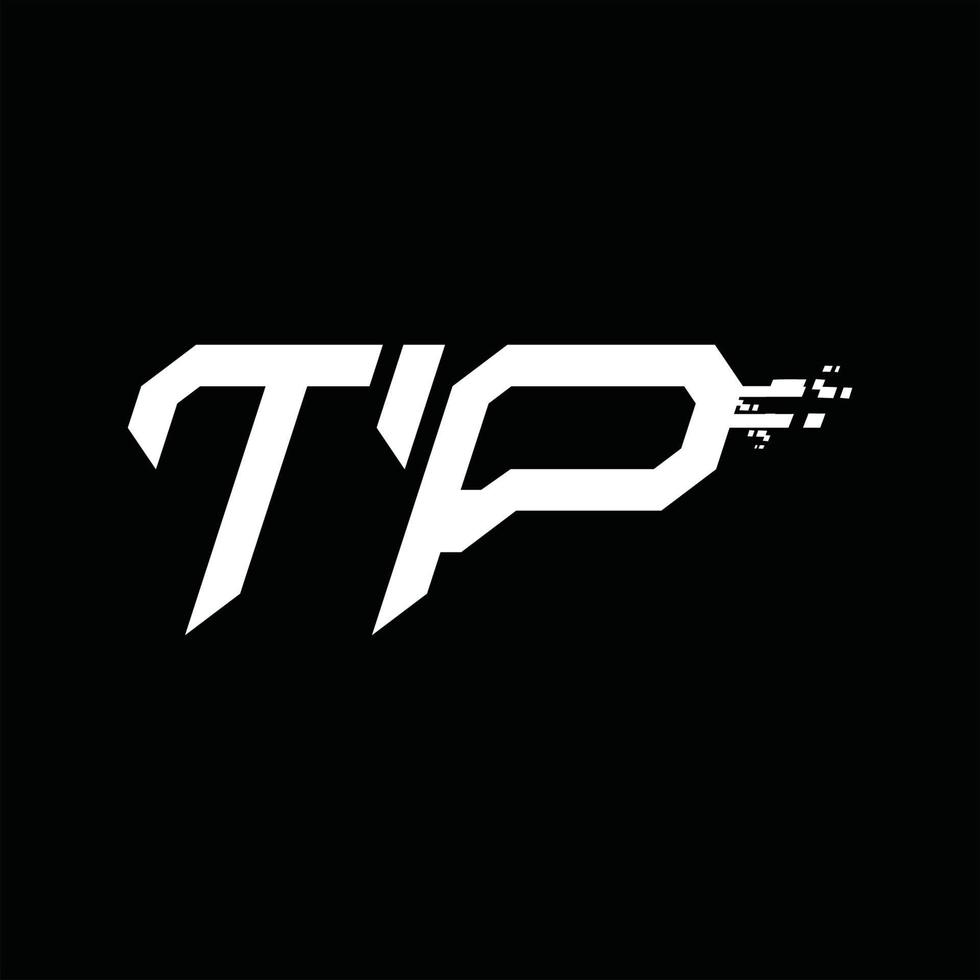 tp logotyp monogram abstrakt hastighet teknologi design mall vektor