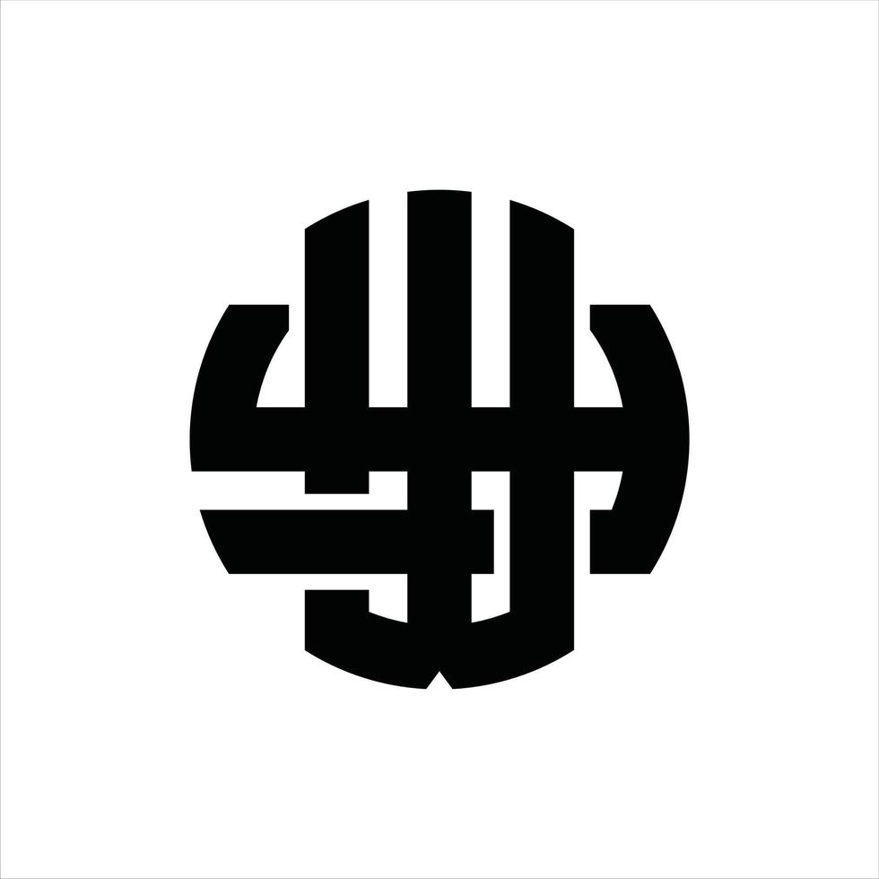 wy-Logo-Monogramm-Designvorlage vektor