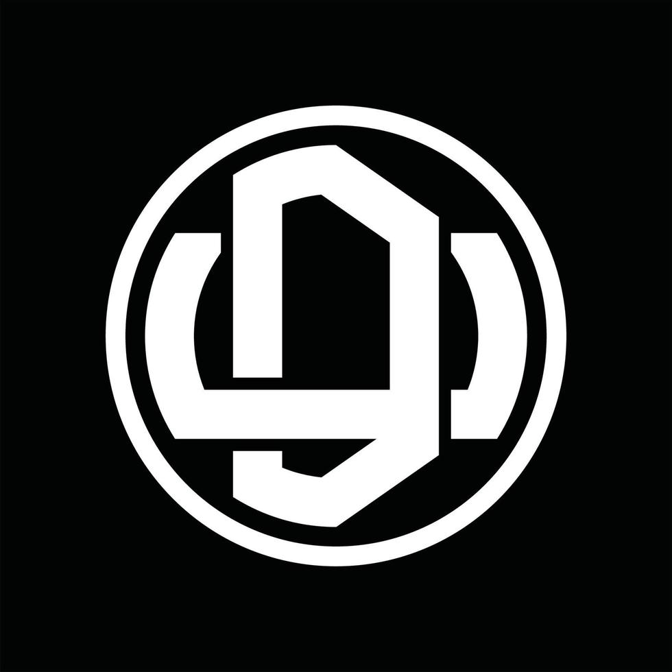 du-Logo-Monogramm-Design-Vorlage vektor