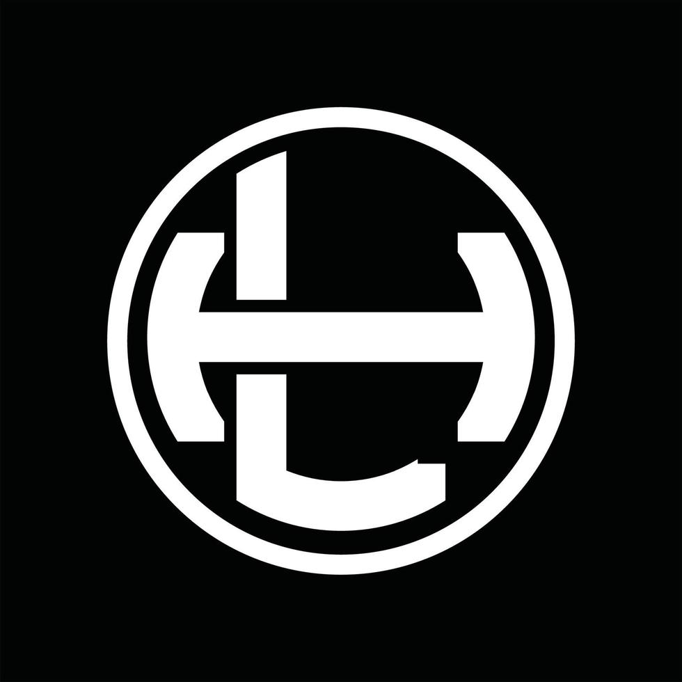 lh-Logo-Monogramm-Design-Vorlage vektor