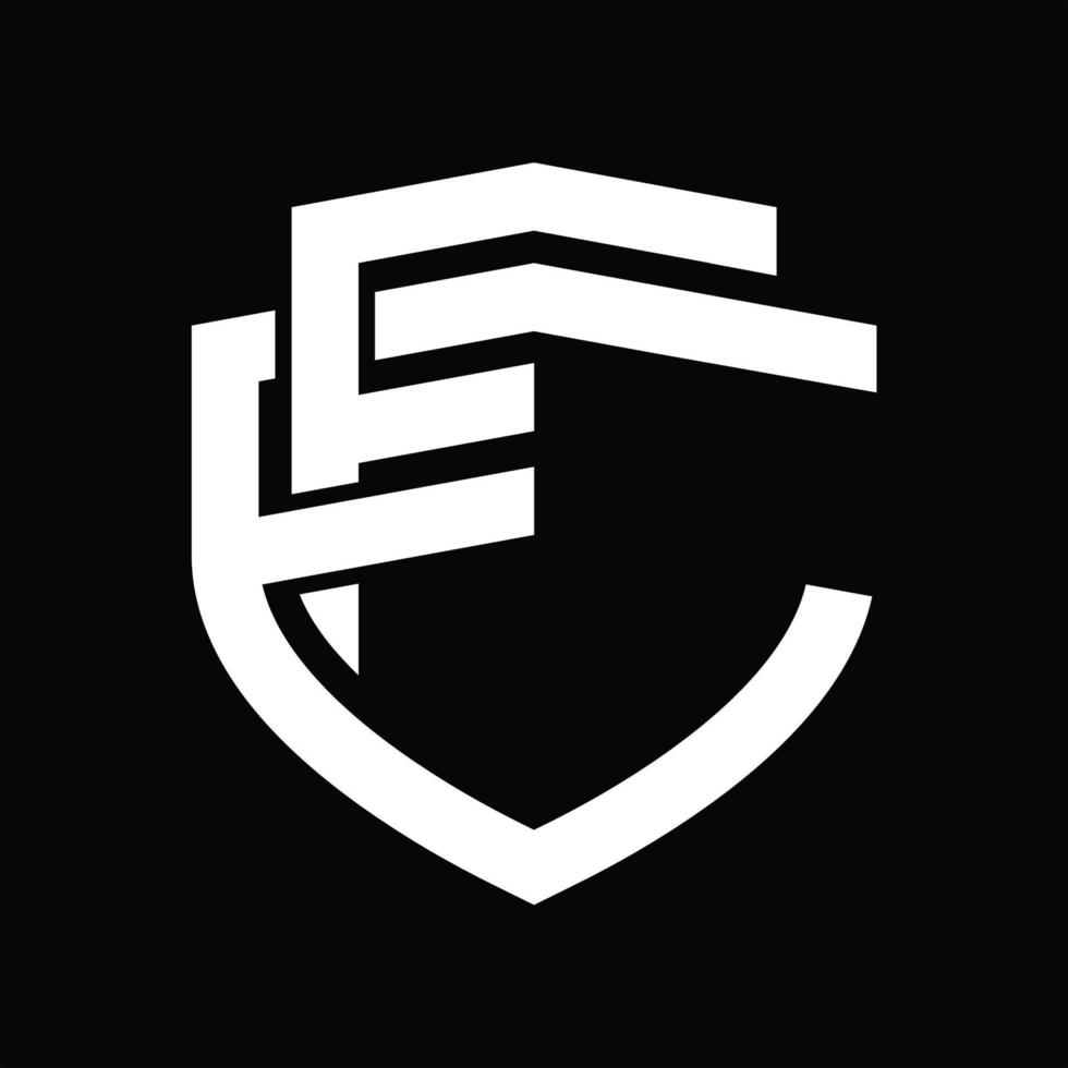 fe logotyp monogram årgång design mall vektor