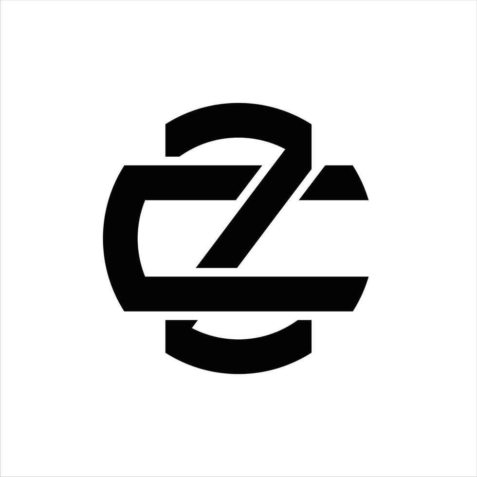 zc-Logo-Monogramm-Design-Vorlage vektor