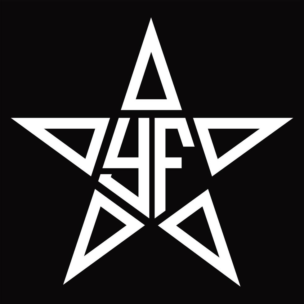 yf logotyp monogram med stjärna form design mall vektor