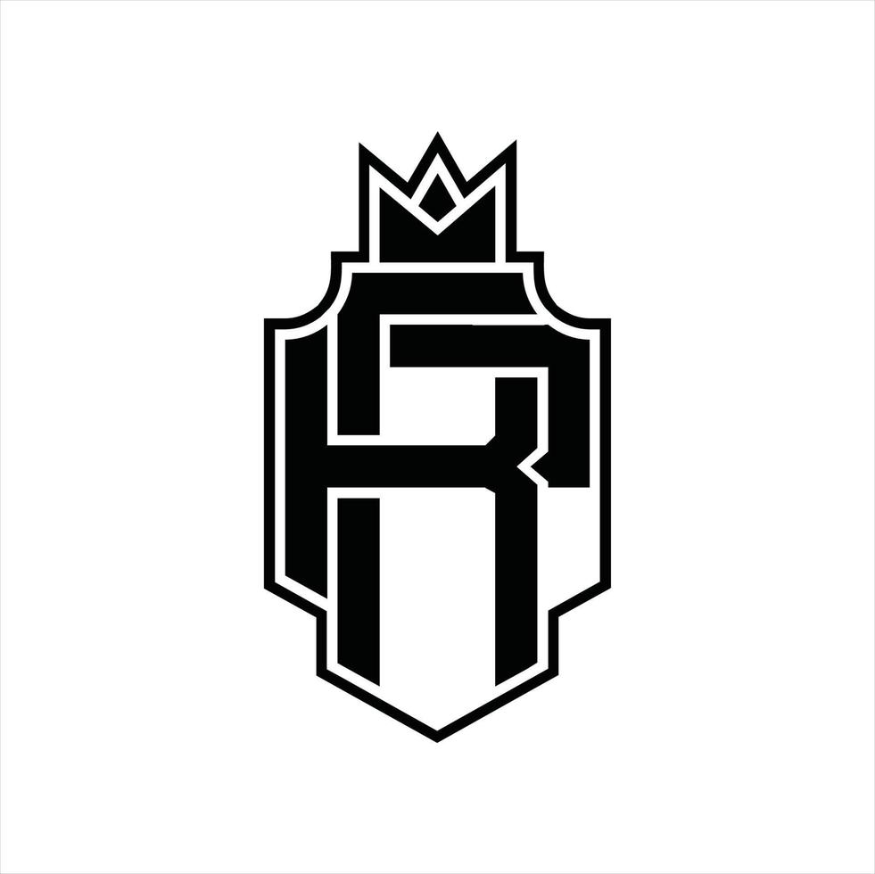 rp-Logo-Monogramm-Designvorlage vektor