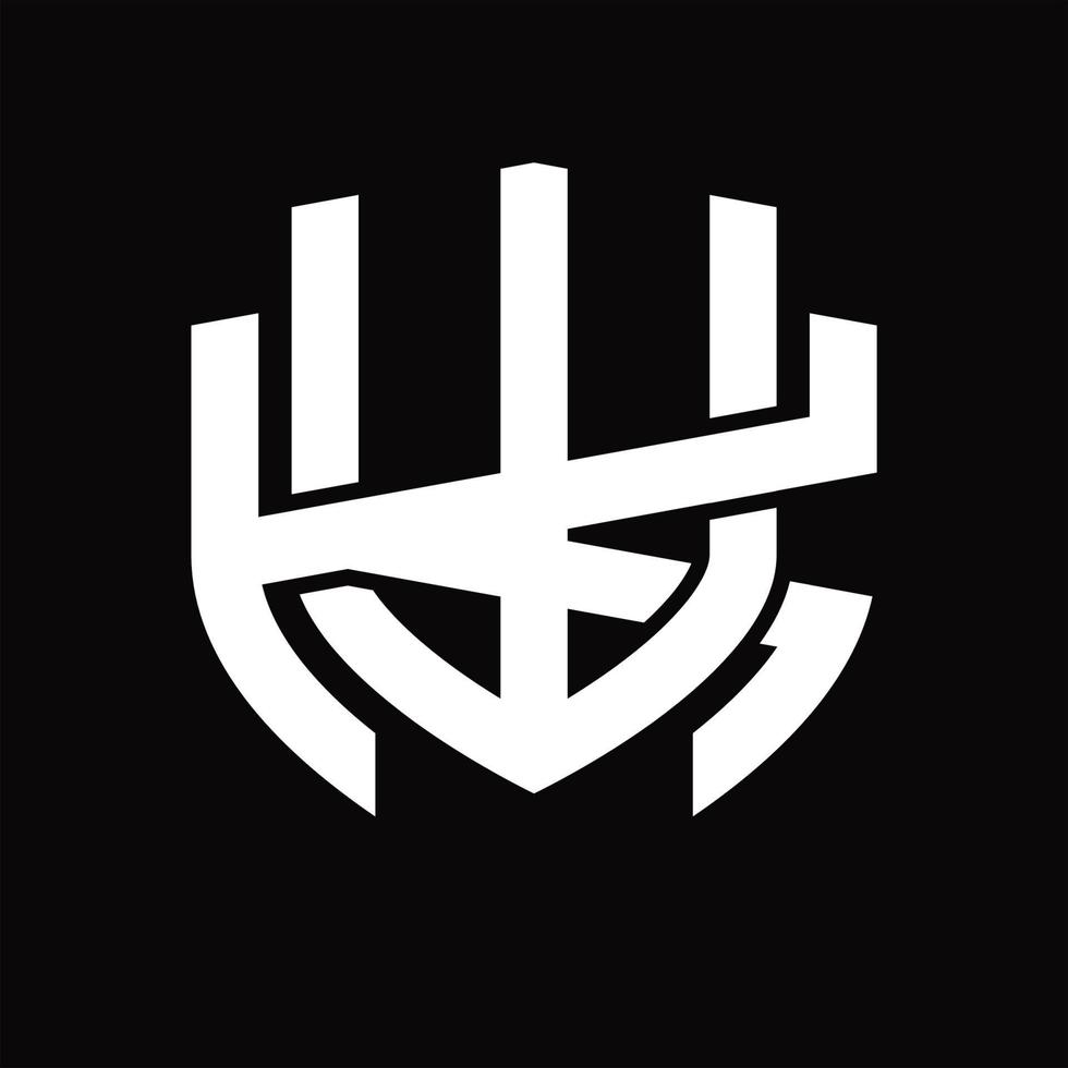wk logo monogramm vintage designvorlage vektor