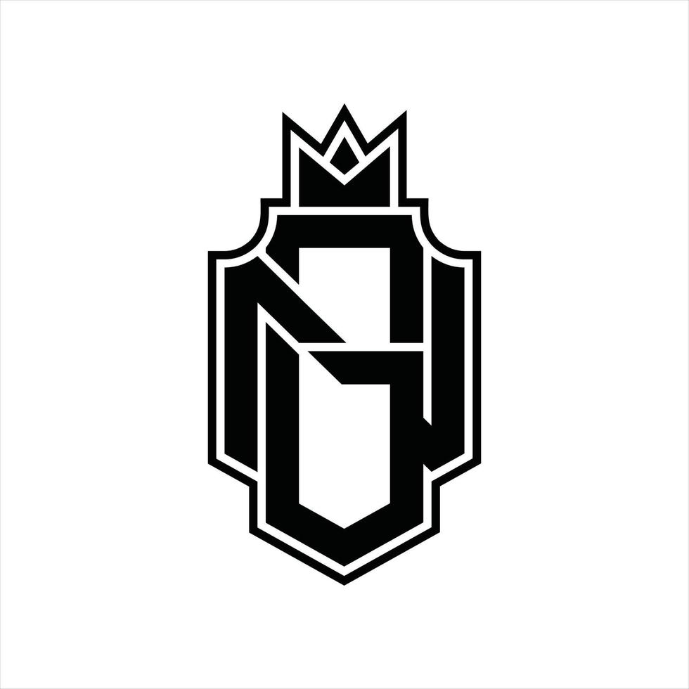GN-Logo-Monogramm-Designvorlage vektor