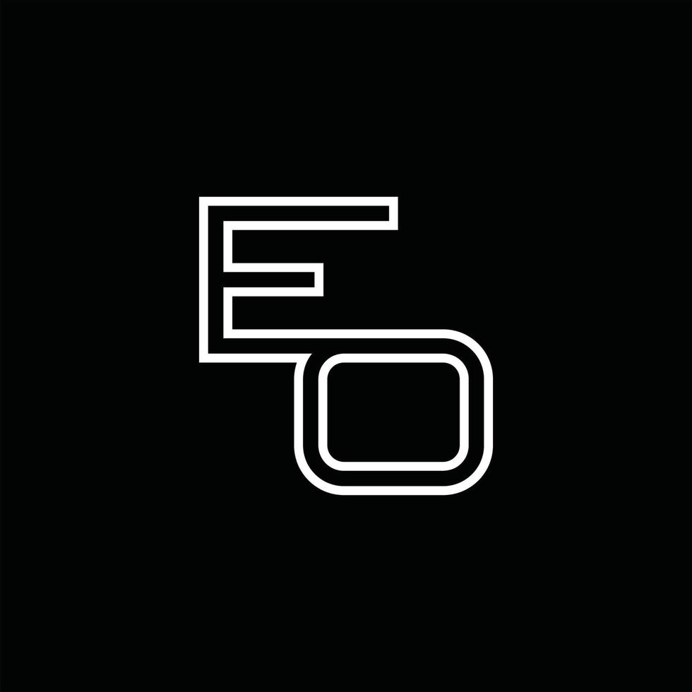 eo logotyp monogram med linje stil design mall vektor
