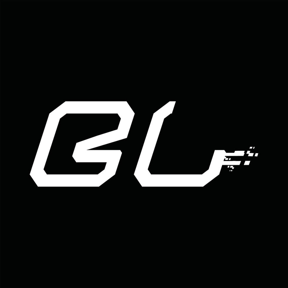 bl-Logo-Monogramm abstrakte Geschwindigkeitstechnologie-Designvorlage vektor