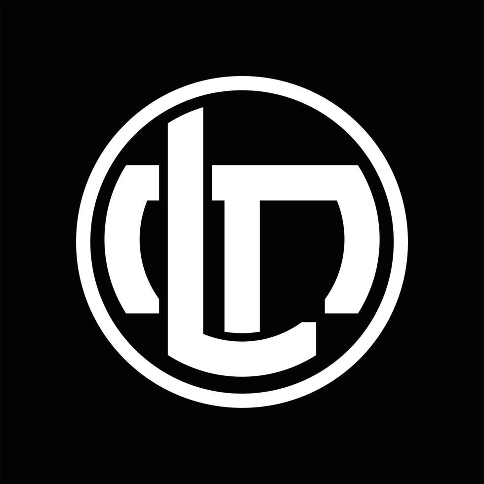 lt-Logo-Monogramm-Designvorlage vektor