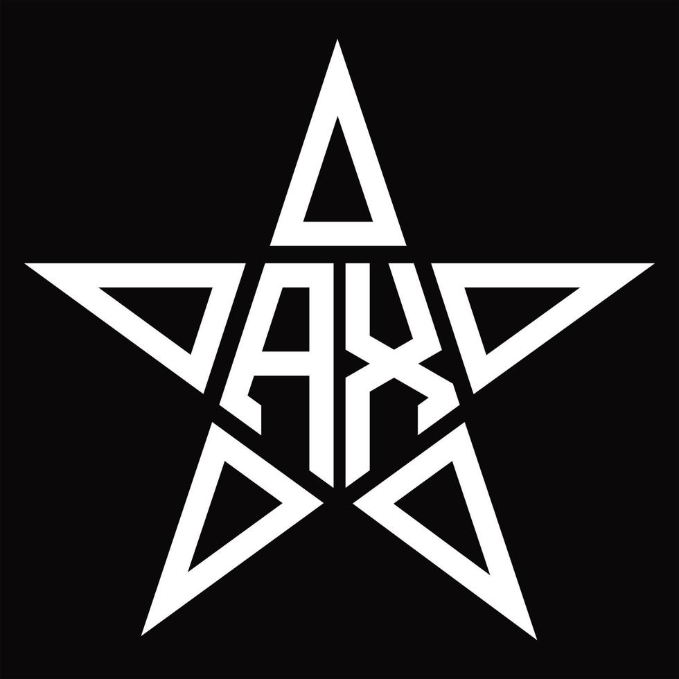 Axt-Logo-Monogramm mit sternförmiger Designvorlage vektor