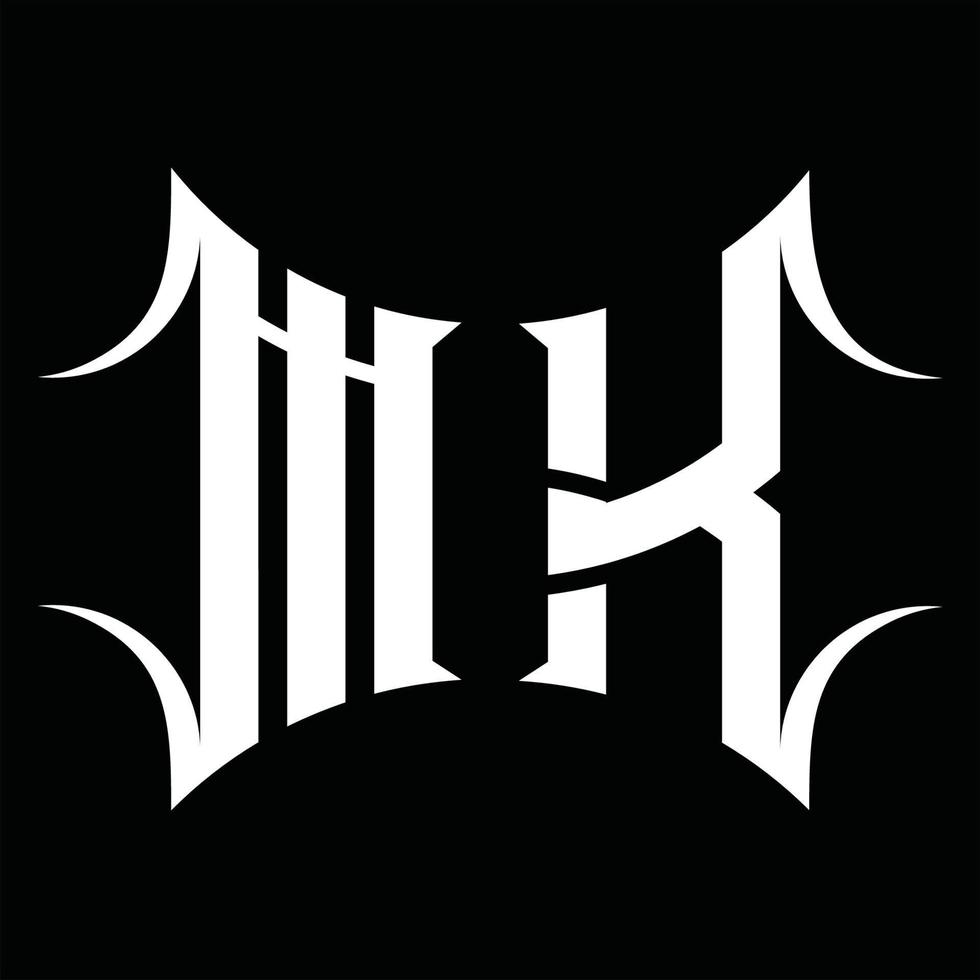mk-Logo-Monogramm mit abstrakter Form-Design-Vorlage vektor